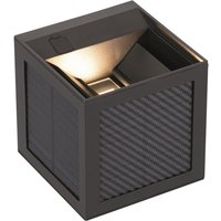 LTEK Solarwandleuchte Sophie schwarz IP65 9W 300lm dimm. 3/4/5K Sensor 3 Modi