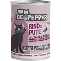 Joe & Pepper Cat Rind & Pute mit Süßkartoffeln 6x400g