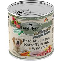 LandFleisch Dog Classic Ente mit Lamm & Wildapfel 6x800g
