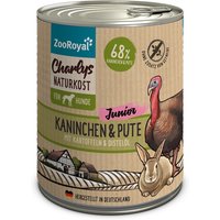 ZooRoyal Charlys Naturkost Junior Kaninchen, Pute, Kartoffeln & Distelöl 6x800g