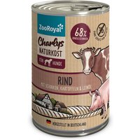ZooRoyal Charlys Naturkost Rind mit Schinken, Kartoffeln & Leinöl 6x400g