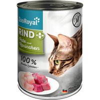 ZooRoyal Katze Rind + Pute & Kaninchen 12x400g