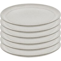 Staub Set de platos planos 20 cm, 6-pzs, cerámica, blanco trufa