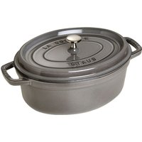 Staub La Cocotte Cocotte 31 cm, ovalado, Gris grafito, Hierro fundido
