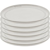 Staub Set de platos planos 22cm, 6-pzs, cerámica, blanco trufa