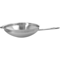 Demeyere Apollo 7 Wok fondo plano 32 cm, 18/10 Acero inoxidable, Plata