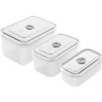ZWILLING Fresh & Save Set de tápers de vacío, S/M/L / 3-pzs, Plástico, semitransparente-Gris