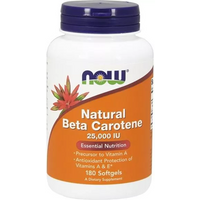 Witaminy A Now Foods Beta Carotene 25000 I 180softgels