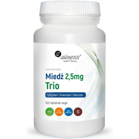 Minerały Miedź Aliness Miedź Trio 2,5 mg 100 tabletek 100tab