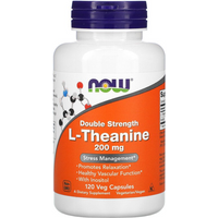 Pamięć i Koncentracja Teanina Now Foods L-Theanine with Inositol 200mg 120vkaps