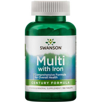 Witaminy i Minerały Kompleks Swanson Century Formula Multi with Iron 130tab