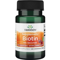 Wsparcie Włosów, Skóry, Paznokci Biotyna Swanson Biotyna 60tab