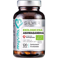 Adaptogeny Witania Ospała MyVita Silver Ekologiczna Ashwagandha KSM-66 120vkaps