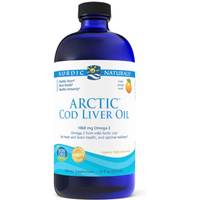 Kwasy Tłuszczowe Omega Nordic Naturals Arctic Cod Liver Oil 473ml Pomarańczowy
