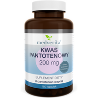 Witamina B MEDVERITA Kwas Pantotenowy 200mg 180kaps