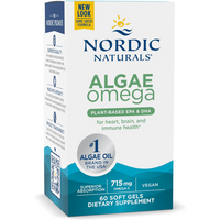 Kwasy Tłuszczowe Omega Nordic Naturals Algae Omega 3 715mg 60softgels