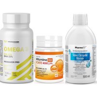 Zestaw Prezentowy dla Babci i Dziadka Pharmovit Stawy Chrząski Mięśnie + Promaker Omega 3 + Activlab Witamina D3 4000IU