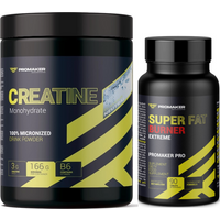 Zestaw Pokochaj Mięśnie Promaker Creatine Monohydrate 500g + Promaker Super Fat Burner Extreme 90kaps