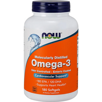Kwasy Tłuszczowe NOW Omega 3 1000mg 180softgel Odor Controlled