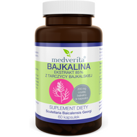 Adaptogeny Tarczyca Bajkalska MEDVERITA Bajkalina 85% ekstrakt z tarczycy bajkalskiej 60kaps