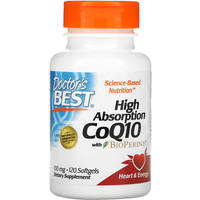 Zdrowe Serce Koenzym Q10 Doctor's Best High Absorption CoQ10 100mg 120softgels