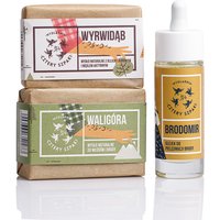 Zestaw Świąteczny 4 Szpaki Mydło Waligóra 110g+ Mydło Wyrwidąb 110g+ Olejek Brodomir 30ml