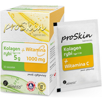 Zdrowie Skóry Kolagen Rybi Aliness ProSkin Kolagen Rybi+ Witamina C 30sasz