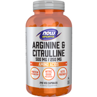 Układ Krążenia Arginina Now Sport Arginine & Citrulline 500mg/250mg 240kaps