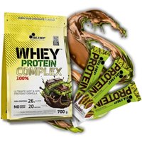 Zestaw Olimp Nutrition Protein Complex 700g+ 3x Protein Bar Dubai Style Chocolate 40g