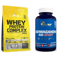 Zestaw Olimp Whey Protein Complex 100% 700g + Ashwagandha Sport 130kaps