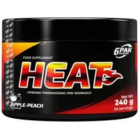 Suplement Przedtreningowy Wieloskładnikowy 6PAK Nutrition Heat 240g Jabłko-Brzoskwinia