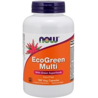 Witaminy i Minerały Now Foods EcoGreen Multi Iron Free 180vcap