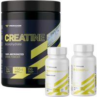 Zestaw Promaker Kreatyna + B6 500g Bezsmak + Promaker Taurynian Magnezu + B6 90caps + Promaker B-Complex 90caps