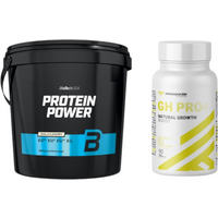 Zestaw BioTechUSA Protein power 4kg wanilia + Promaker GH PRO 90kaps