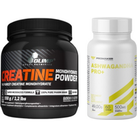 Zestaw Promaker Olimp Creatine Monohydrate 550g+ Promaker Ashwagandha