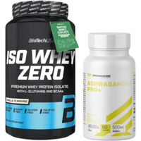 Zestaw Promaker Biotech Iso Whey Zero 908g wan+ Promaker Ashwagandha PRO+