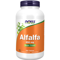 Detoks i Antyoksydanty NOW Lucerna 650mg (Alfalfa) 500 tabl