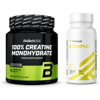 Zestaw BioTechUSA Creatine monohydrate 500g + Promaker B-Complex 90kaps