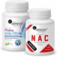 Zestaw Aliness Maślan sodu 720mg + Aliness NAC 190 mg