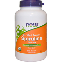 Trawienie Spirulina Now Foods Spirulina Certified Organic 500mg 500tab
