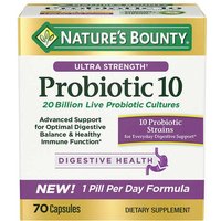 Ultra Strength Probiotic 10, 70 Capsules, Natures Bounty