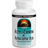 Acetyl L-Carnitine & Alpha-Lipoic Acid 650 mg, 180 Tablets, Source Naturals