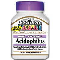 Acidophilus High Potency 100 Capsules, 21st Century Health Care