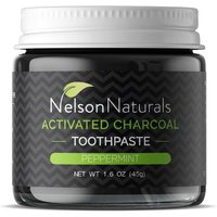 Activated Charcoal Whitening Toothpaste, Peppermint, 1.6 oz (45 g), Nelson Naturals