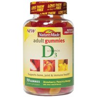Nature Made Adult Gummies Vitamin D Chewable, Strawberry, 150 Gummies