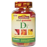 Nature Made Adult Gummies Vitamin D Chewable, Strawberry, 90 Gummies