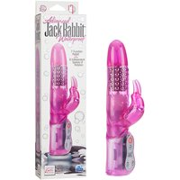 Clearance Sale 50% Off! Advanced Waterproof Jack Rabbit Vibrator, 5 Rows of Beads, Pink, California Exotic Novelties