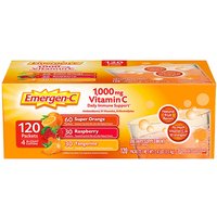 Emergen-C Vitamin C 1000 mg Daily Immune Support Variety Pack Drink Mix, 120 Packets, Alacer