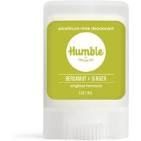 Aluminum-Free Deodorant Travel Size, Original Formula, Bergamot & Ginger, 0.5 oz, Humble Brands