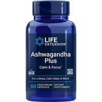 Ashwagandha Plus, Calm & Focus, 60 Vegetarian Capsules, Life Extension